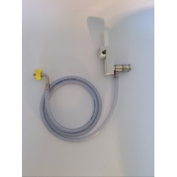 AFNOR 1-outlet vacuum block for rail, with 1.5 m hose