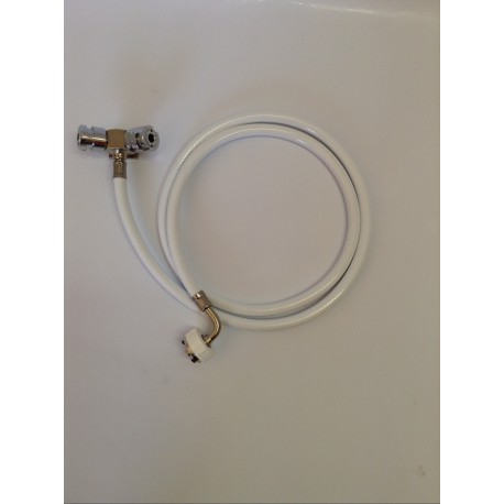 AFNOR 2-outlet oxygen block for rail, with 1.5 m hose – DEXTHER