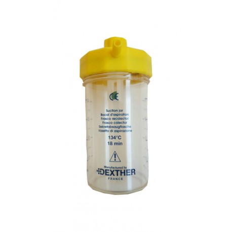 Recipient de siguranță 500 mL, autoclavabil la 134 °C, pentru regulator de vid – DEXTHER
