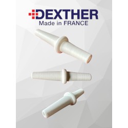 Double-cone connector for suction tubing